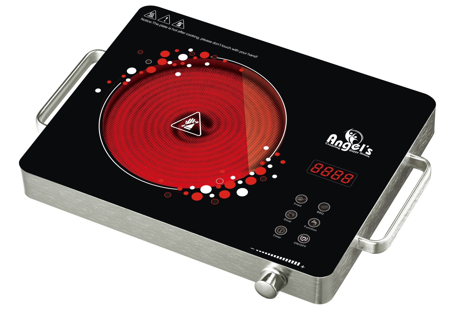 Angel's Infrared Cooker 2000 Watt Touch Control AIR-2016 TK Silver