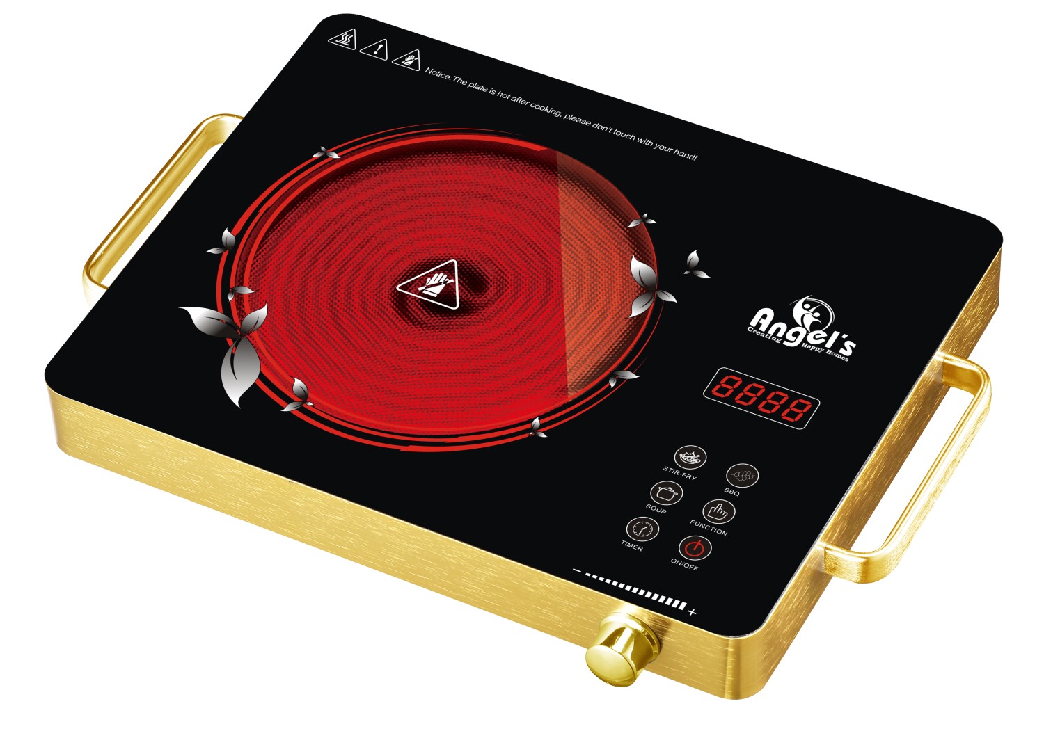 Angel's Infrared Cooker 2000 Watt Touch Control AIR-2016 TK Golden