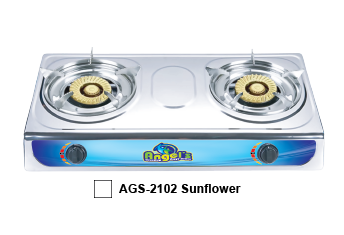 Angel's Double 120mm Sunflower Burner SS Body LPG Stoves - Model: AGS 2102 Sunflower