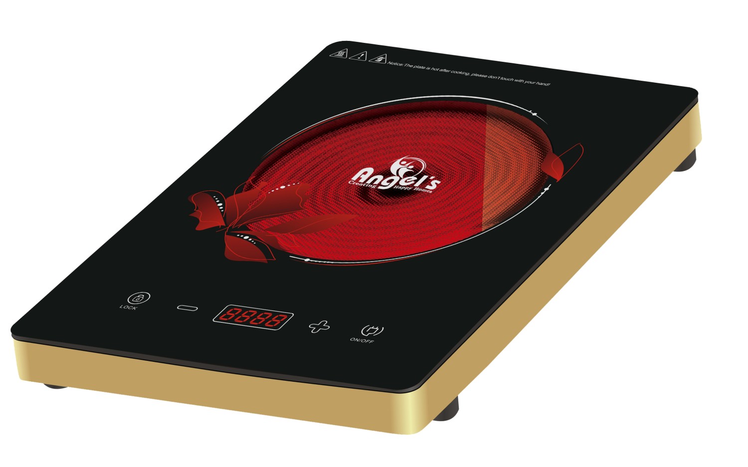 Angel's Infrared Cooker 2000 Watt Touch Control AIR-2009 TC Golden Flame